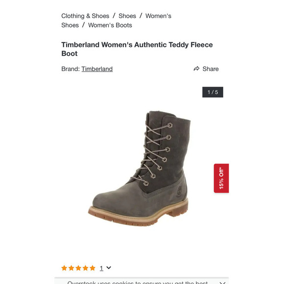 Timberland Women’s Authentic Teddy Fleece Boots / Roll-Top Boots / Size-10W - Picture 13 of 15